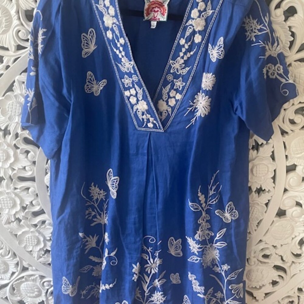 Johnny Was Linen Domingo Dolman Dress